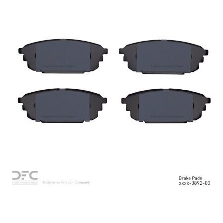 Dynamic Friction Co DFC 3000 Semi-Metallic Brake Pads - 1311-0892-00